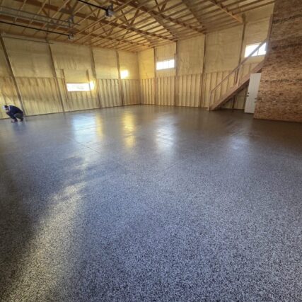 epoxy floor coating by Bomber Mtn Demo